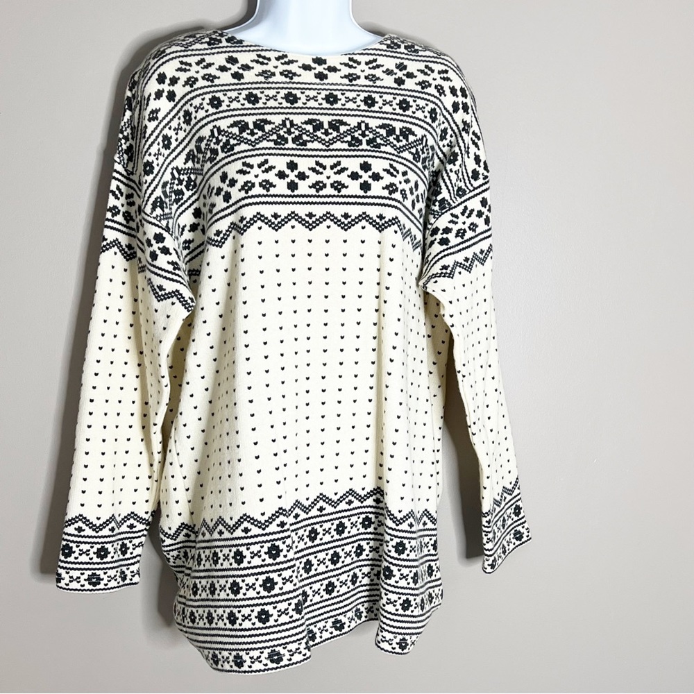 L.L. Bean made in Italy fair Isle wool sweater size large